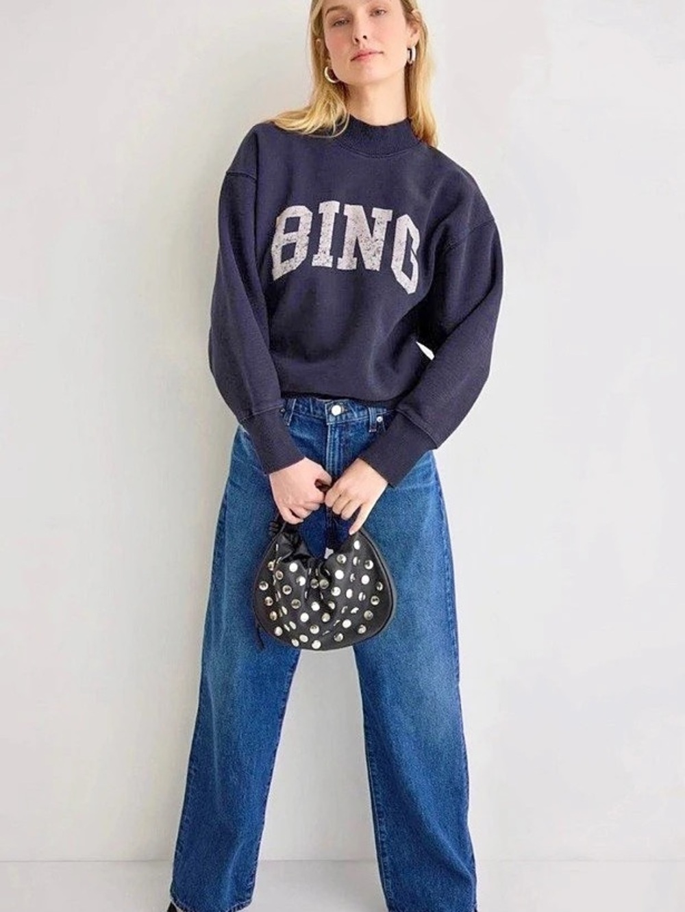 Anine Bing Graphic Sweatshirt in Blue